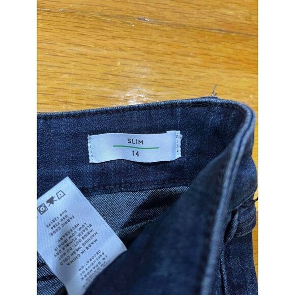 Ring Of Fire Jeans Womens 14 Slim Blue Mid Rise Distressed Denim Festival Grunge - Picture 4 of 9